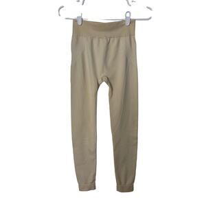 Kappa Beige Seamless Ankle High Rise Activewear Leggings Size Medium-Large